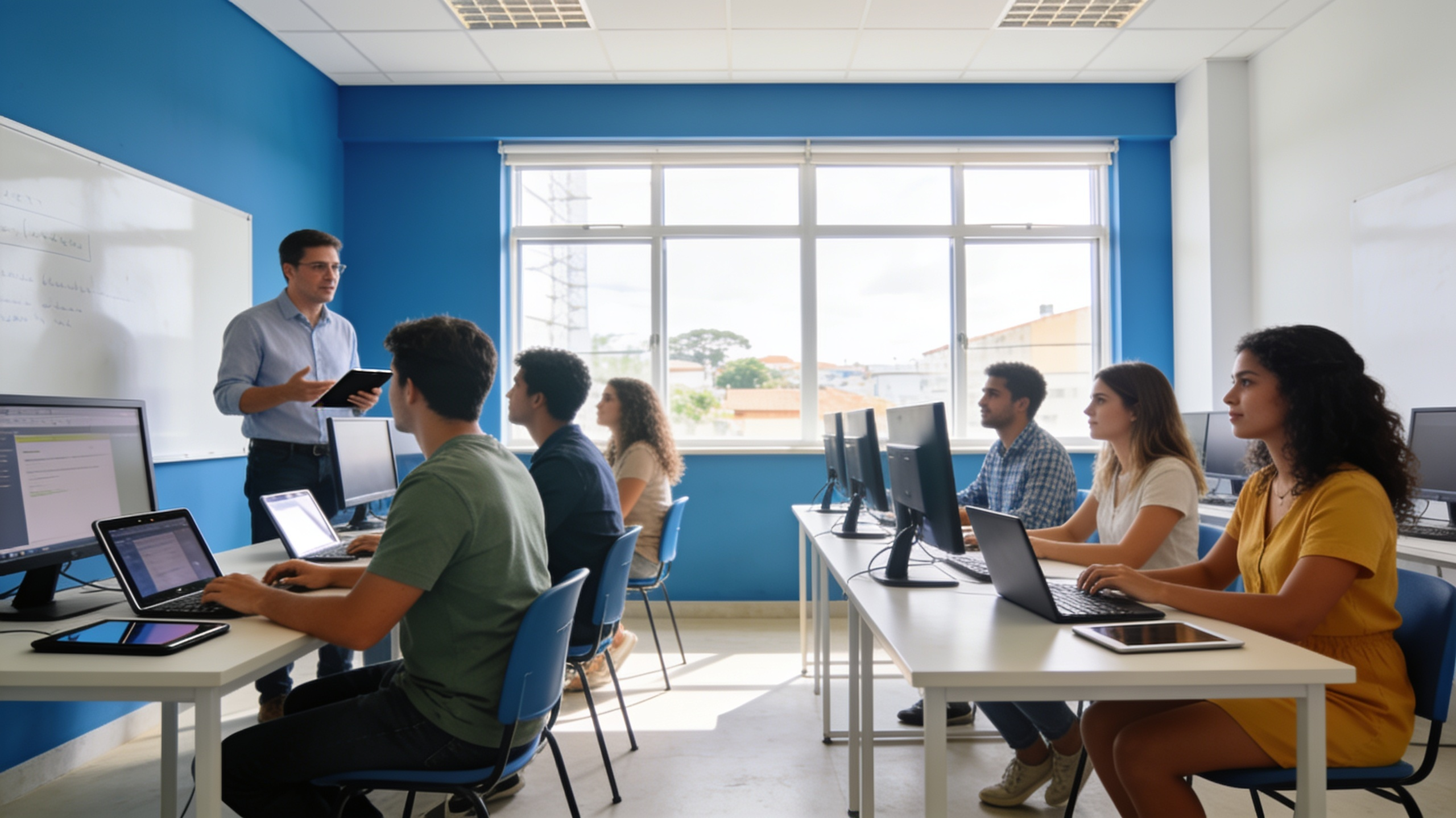 Sala de aula moderna Microlins Bauru